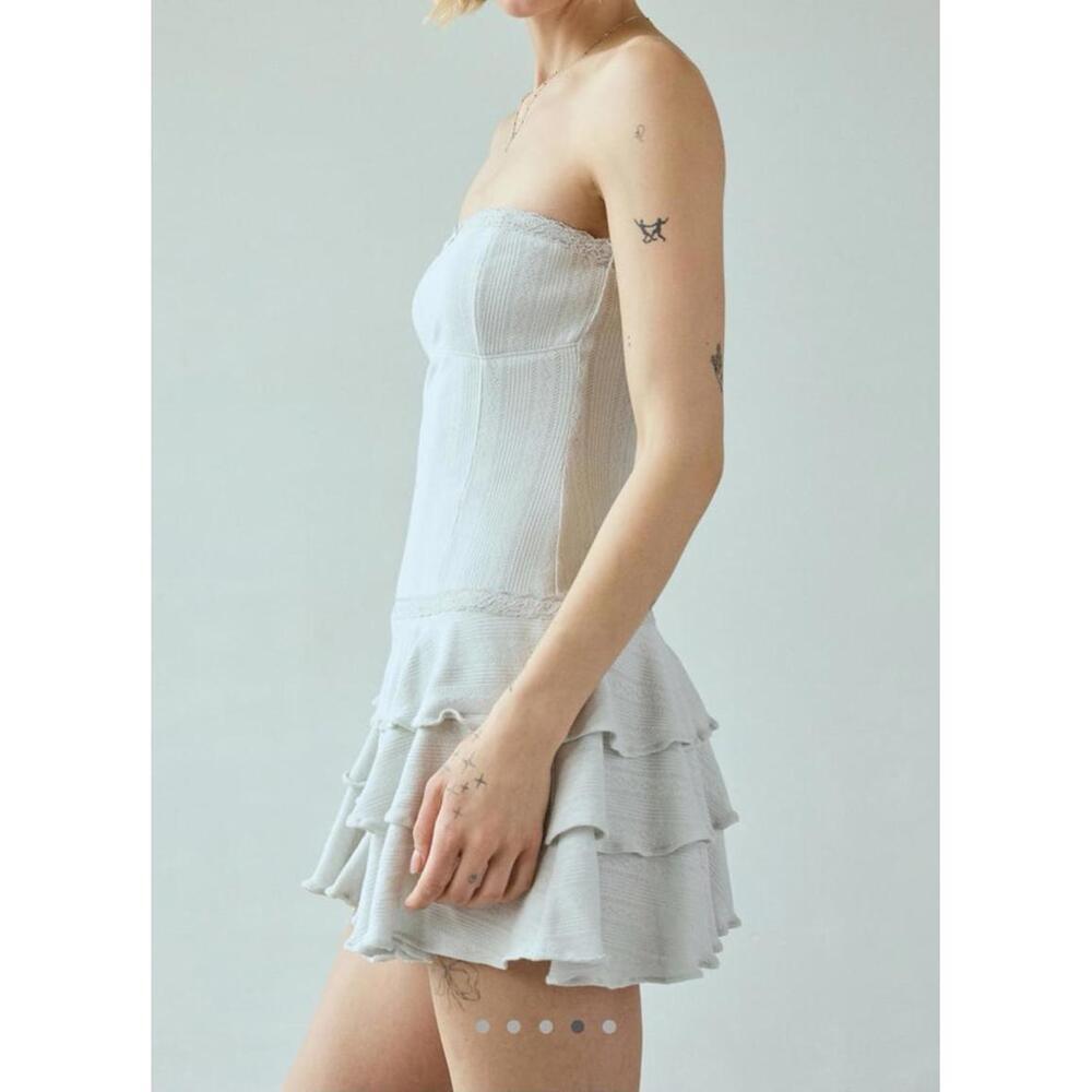 Out From Under Mira Perfect Pointelle Drop Waist Strapless Romper - Picture 4 of 10